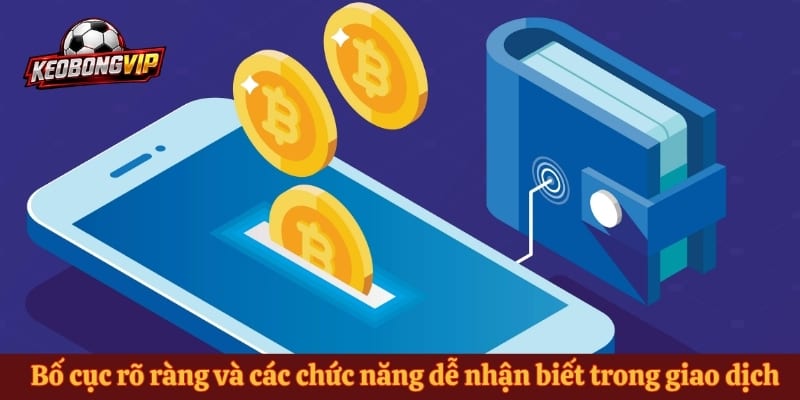 Bố cục rõ ràng và các chức năng dễ nhận biết trong giao dịch