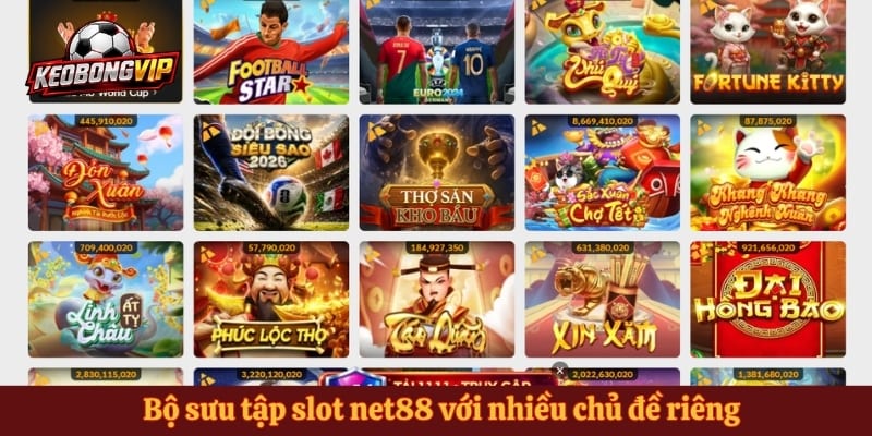 Bộ sưu tập slot net88 với nhiều chủ đề riêng