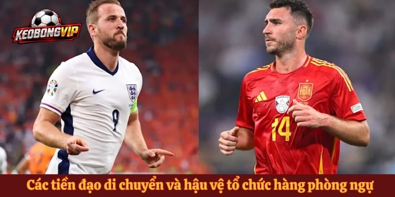 Các tiền đạo di chuyển và hậu vệ tổ chức hàng phòng ngự