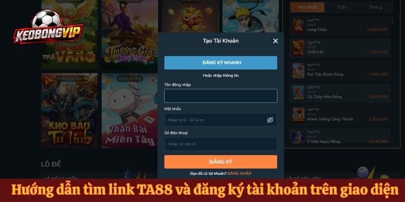 Hướng dẫn tìm link TA88 và đăng ký tài khoản trên giao diện trực quan