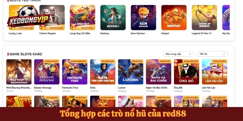 Tổng hợp các trò nổ hũ của red88